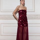 Vestido Bijou burdeo