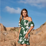 Vestido Goa manchas verde