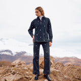 Sobrecamisa Zenna negro bordado