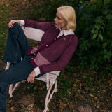Cardigan TheQueen burdeo