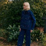 Jeans Silene índigo bordado