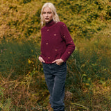 Sweater Colmena burdeo