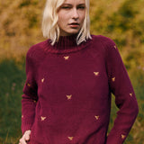 Sweater Colmena burdeo