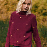 Sweater Colmena burdeo