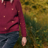 Sweater Colmena burdeo
