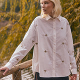 Blusa Nacar blanco bordado a mano