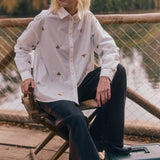 Blusa Nacar blanco bordado a mano