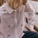 Blusa Nacar blanco bordado a mano