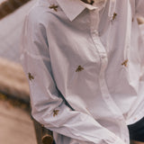 Blusa Nacar blanco bordado a mano