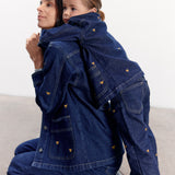 Mini Jeans Silene índigo bordado