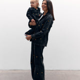 Mini Chaqueta Louisa negro bordado