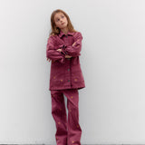 Mini Chaqueta Louisa burdeo bordado