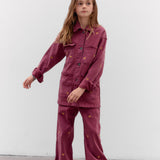 Mini Chaqueta Louisa burdeo bordado