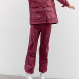 Mini Chaqueta Louisa burdeo bordado