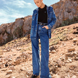 Chaqueta Louisa blue bordado