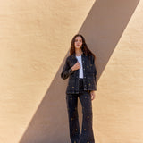 Chaqueta Louisa negra bordada