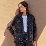Chaqueta Louisa negra bordada
