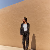 Jeans Silene negro bordado