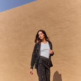 Jeans Silene negro bordado