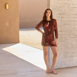 Vestido Perle flores rojo