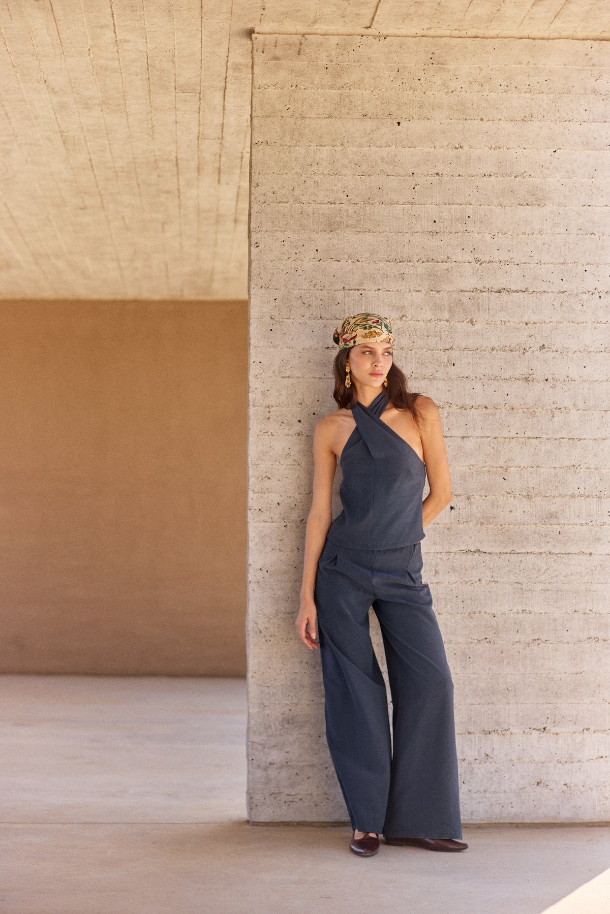 Pantalón Voile azul