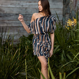 Top Dendria rayas café