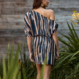 Top Dendria rayas café