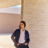 Chaqueta Louisa índigo bordado