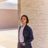 Chaqueta Louisa índigo bordado
