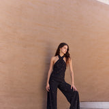 Pantalón Voile negro bordado