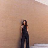 Pantalón Voile negro bordado
