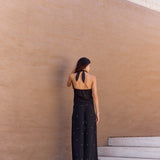 Pantalón Voile negro bordado