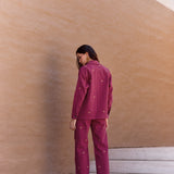 Chaqueta Louisa burdeo bordado