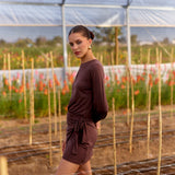 Vestido Clair café