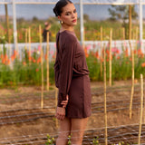 Vestido Clair café