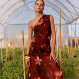 Vestido Semera flores rojo
