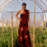 Vestido Semera flores rojo