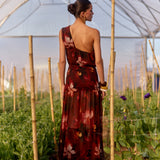 Vestido Semera flores rojo