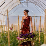 Vestido Semera flores rojo
