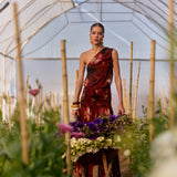 Vestido Semera flores rojo