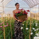 Vestido Rosé flores negro