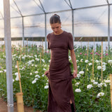Vestido Alba café