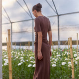 Vestido Alba café