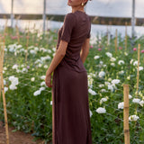 Vestido Alba café