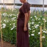 Vestido Alba café