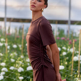 Vestido Alba café