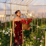 Vestido Linaria flores rojo