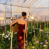 Vestido Linaria flores rojo