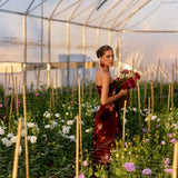 Vestido Linaria flores rojo