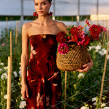 Vestido Linaria flores rojo